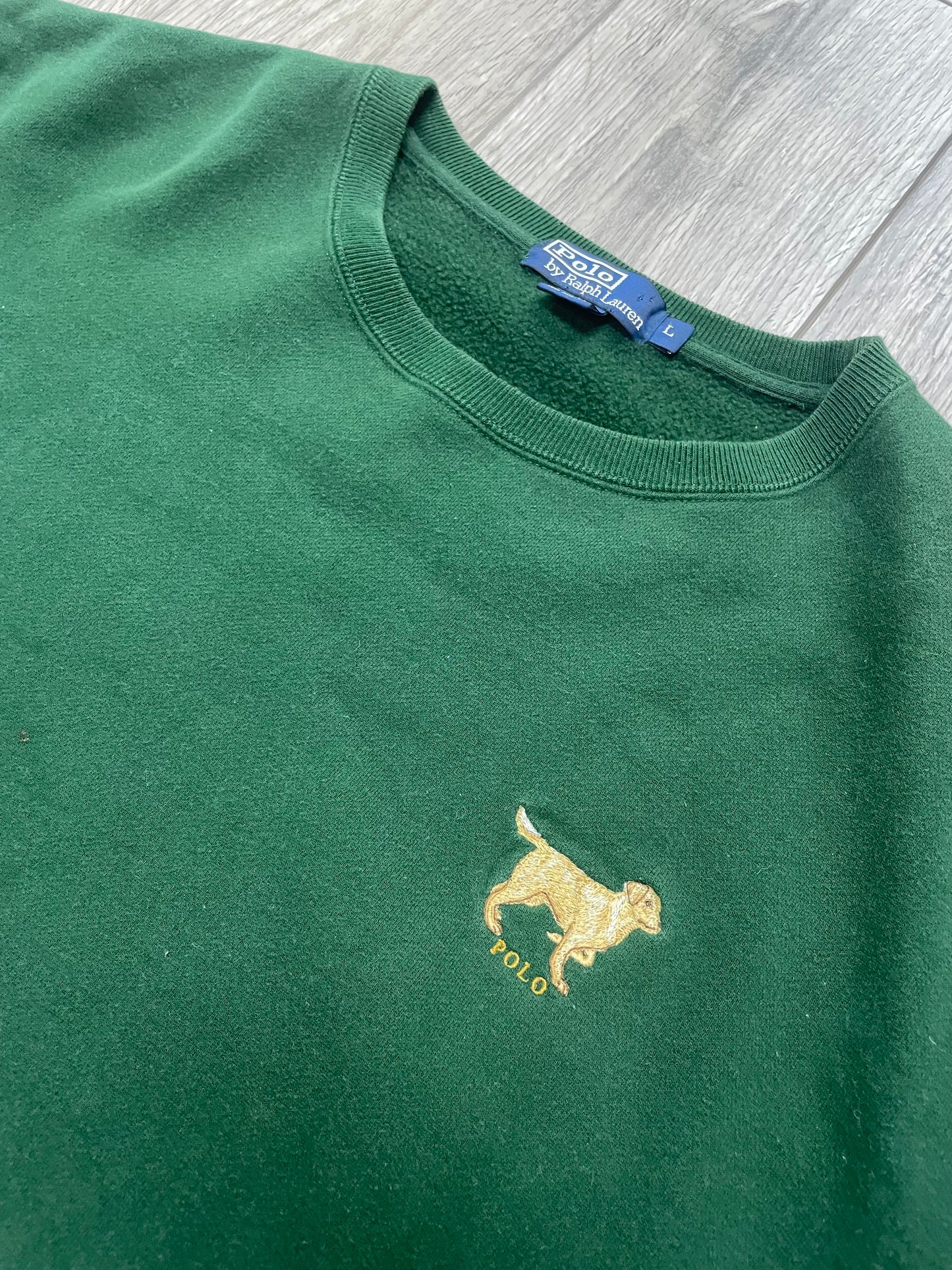 L-Polo Ralph Lauren golden retriever logo Crewneck
