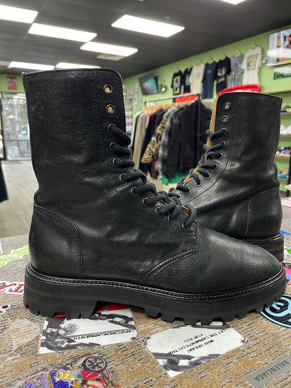42/9 - Maison Margiela Black Army Lace Up Boots
