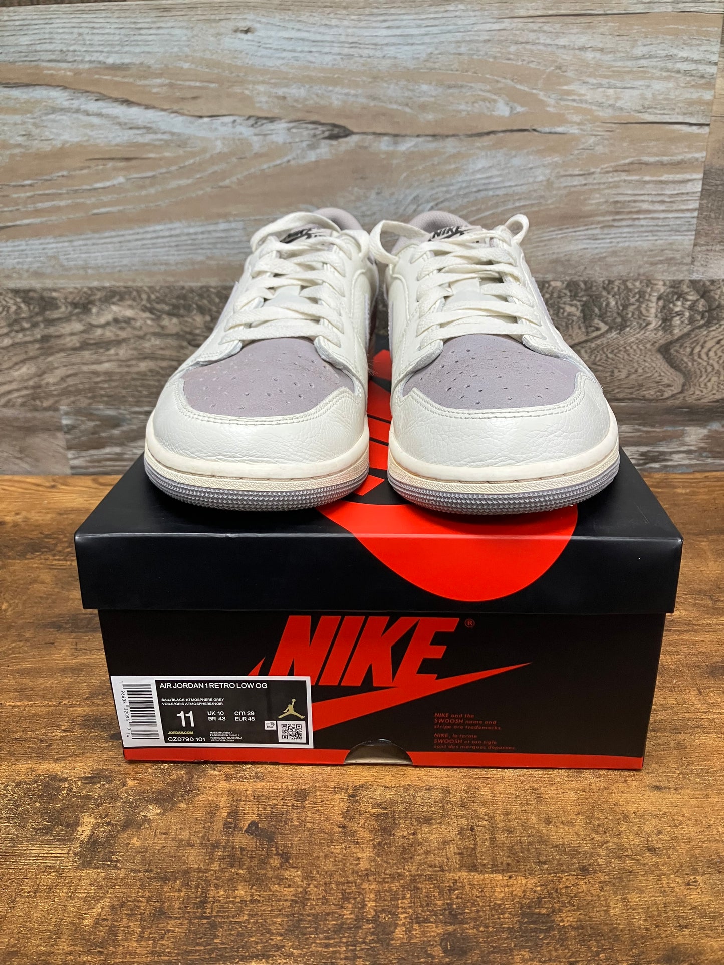 Jordan 1 Low Atmosphere Grey Size 11