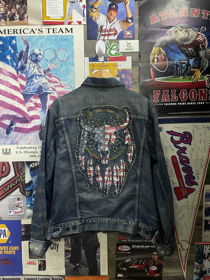 XL - Denim & Supply Ralph Lauren Skull Trucker Jacket