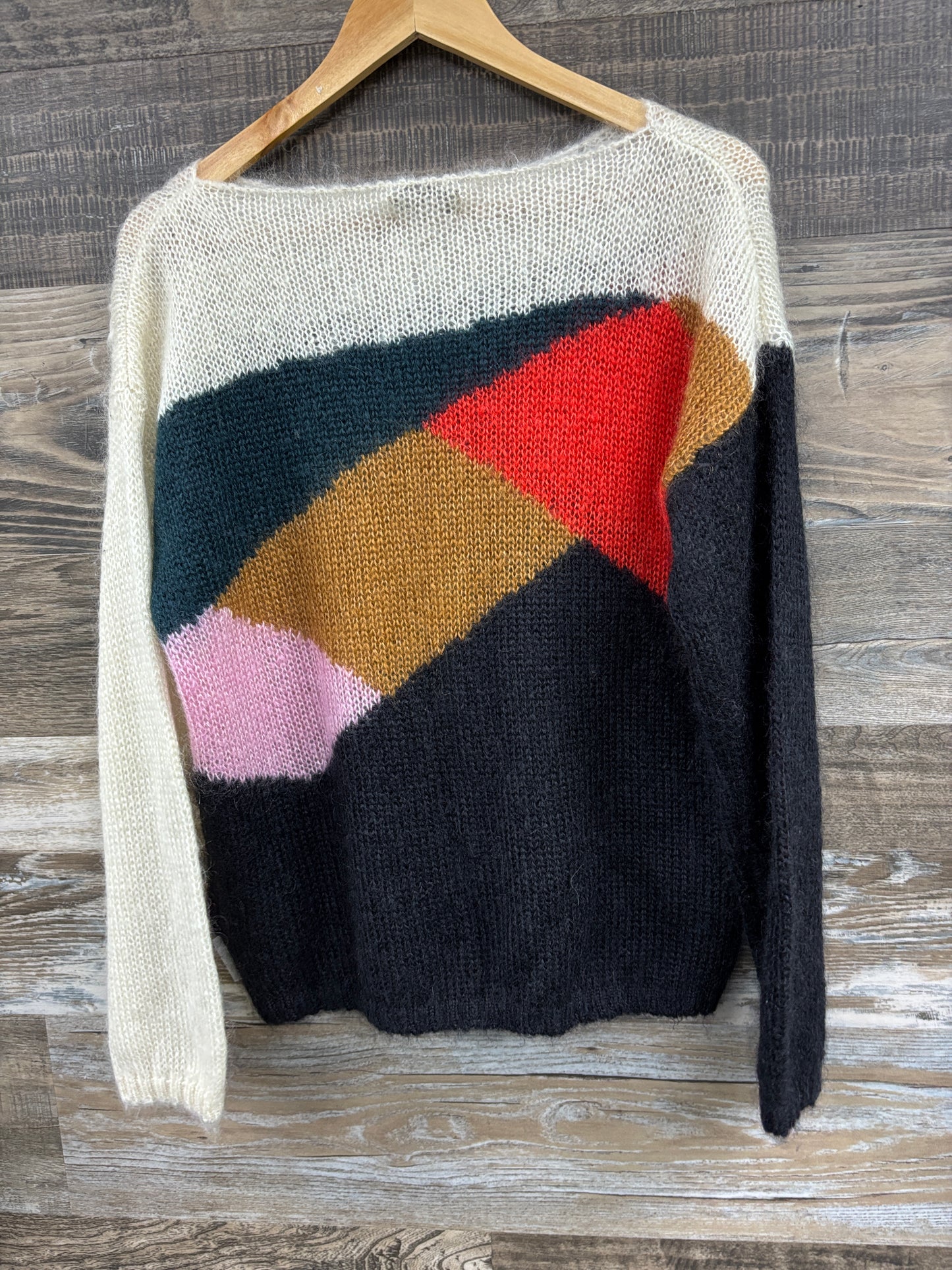 S- Burberry printed mohair sweater