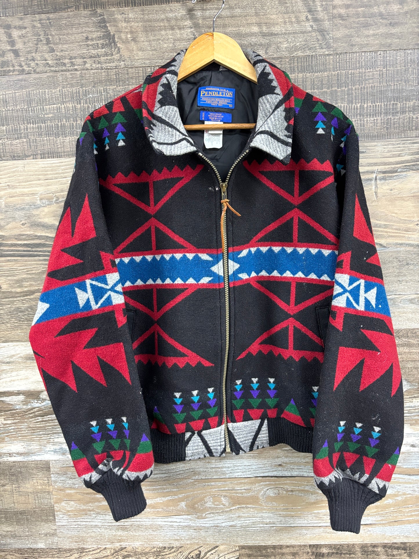 M- Pendleton vintage Aztec bomber Zip Jacket