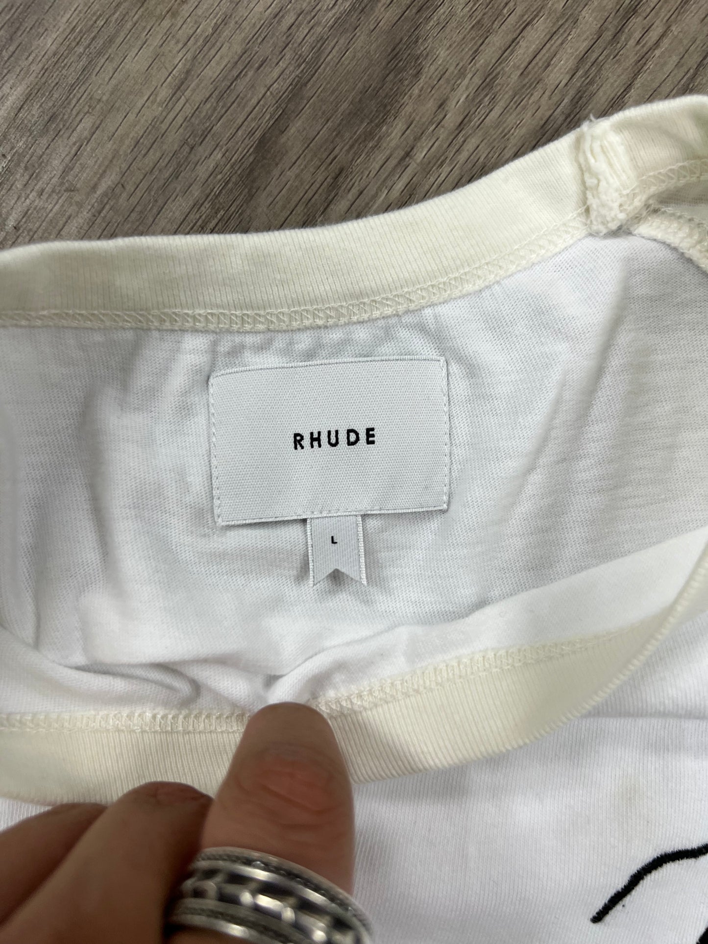 L - Rhude Cream Tee