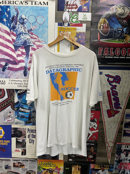XL - Vtg Umbro Datagraphic soccer Tee