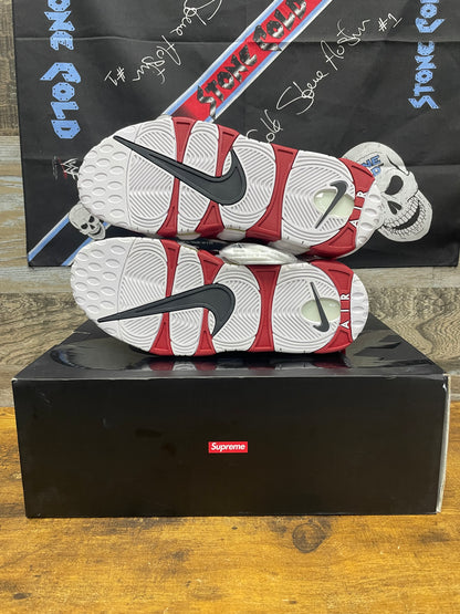 Supreme x Nike Air More Uptempo 'Red' 9.5