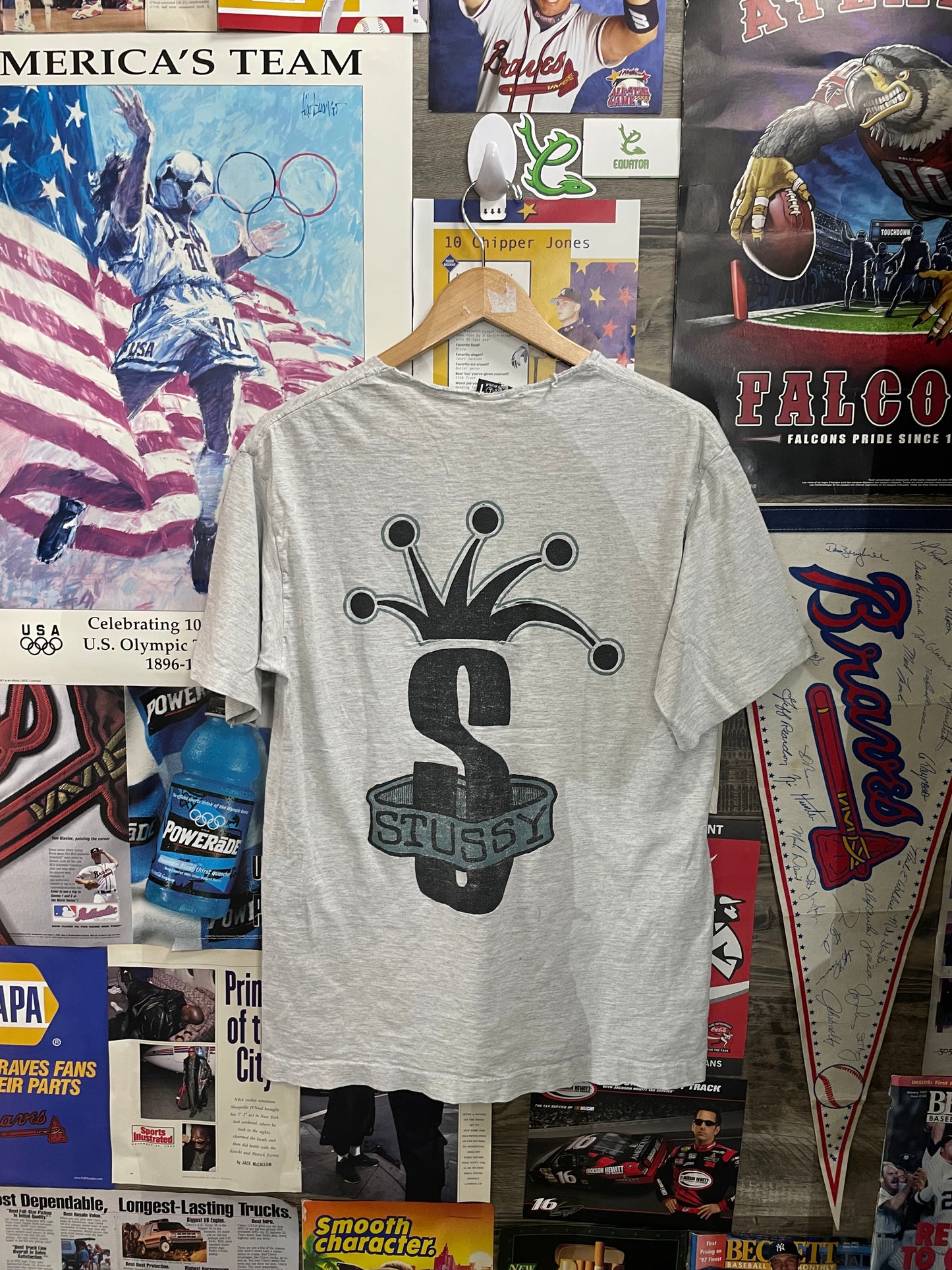 L - 90s Stussy t-shirt “ Crown Crest “ Tee