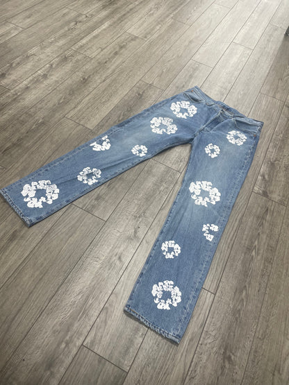 DENIM TEARS Blue Cotton Wreath Jeans Size 34 x 34