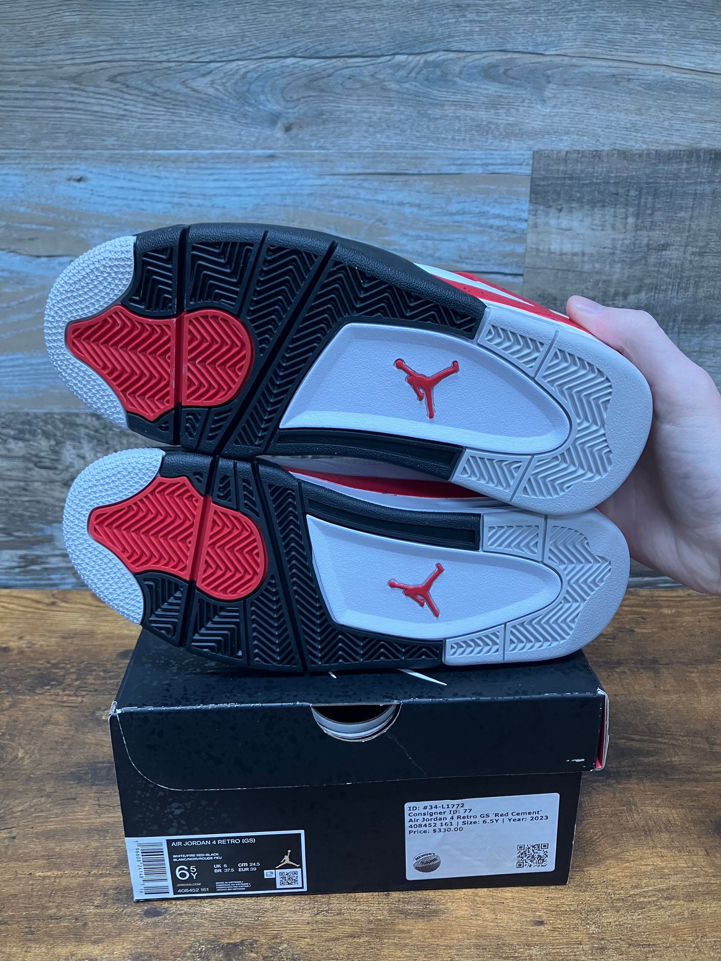 Jordan 4 Red Cement Size 6.5