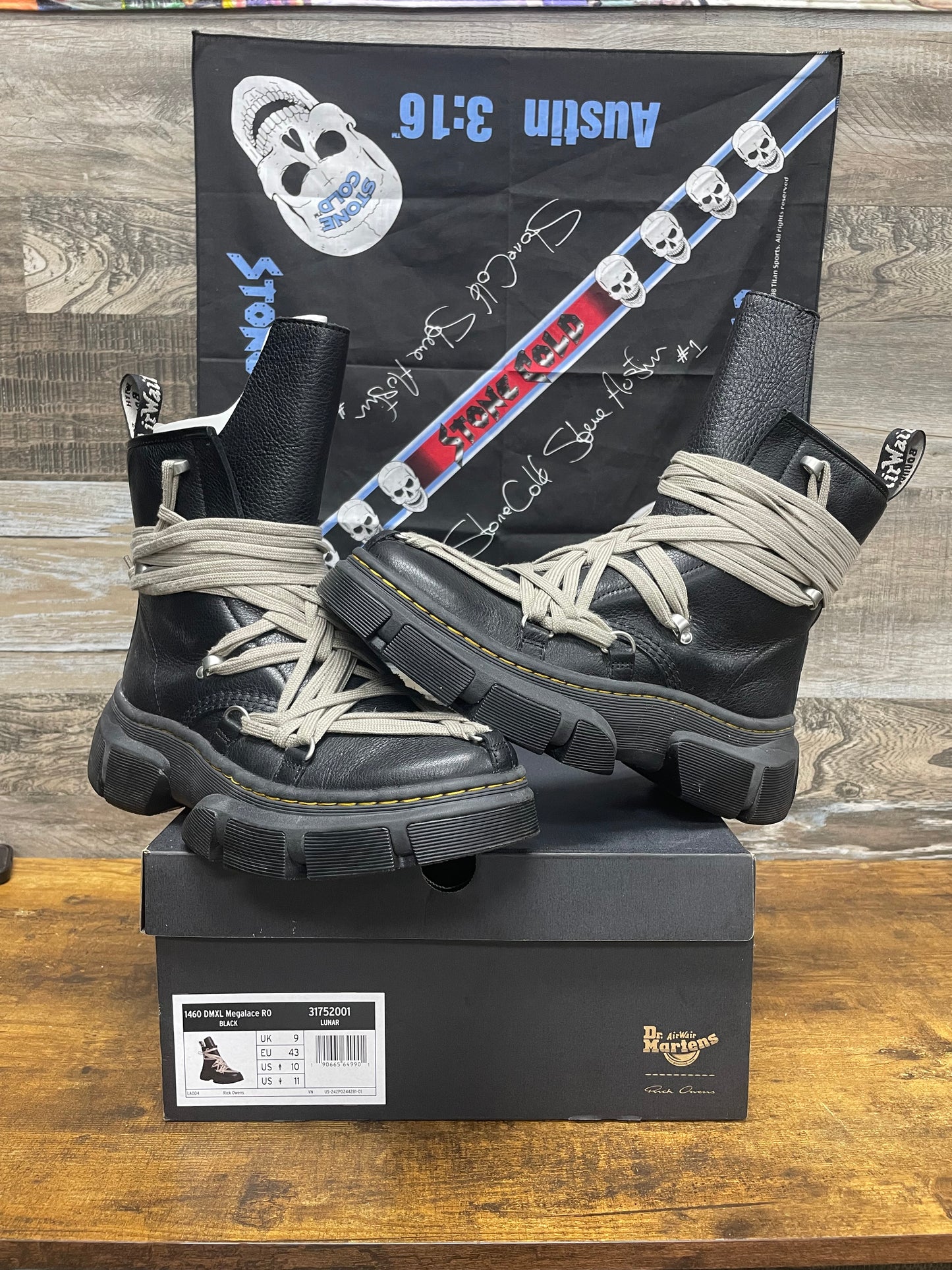 10 - Rick Owens x Dr. Martens 1460 DMXL boots