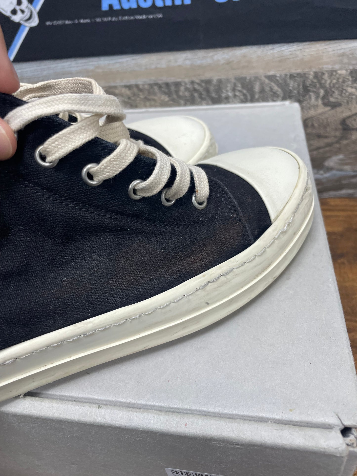 41/8 - Rick Owens DRKSHDW Low Ramones canvas