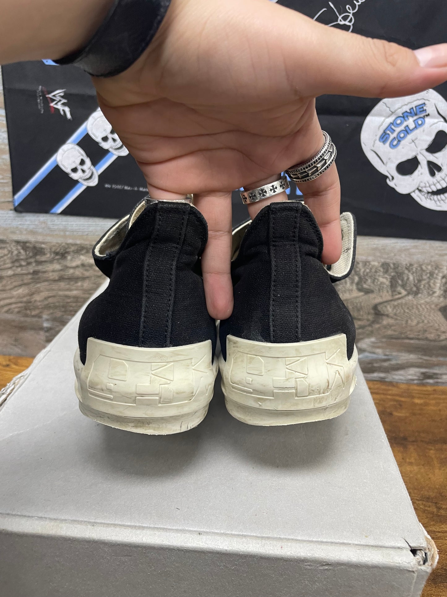 41/8 - Rick Owens DRKSHDW Low Ramones canvas