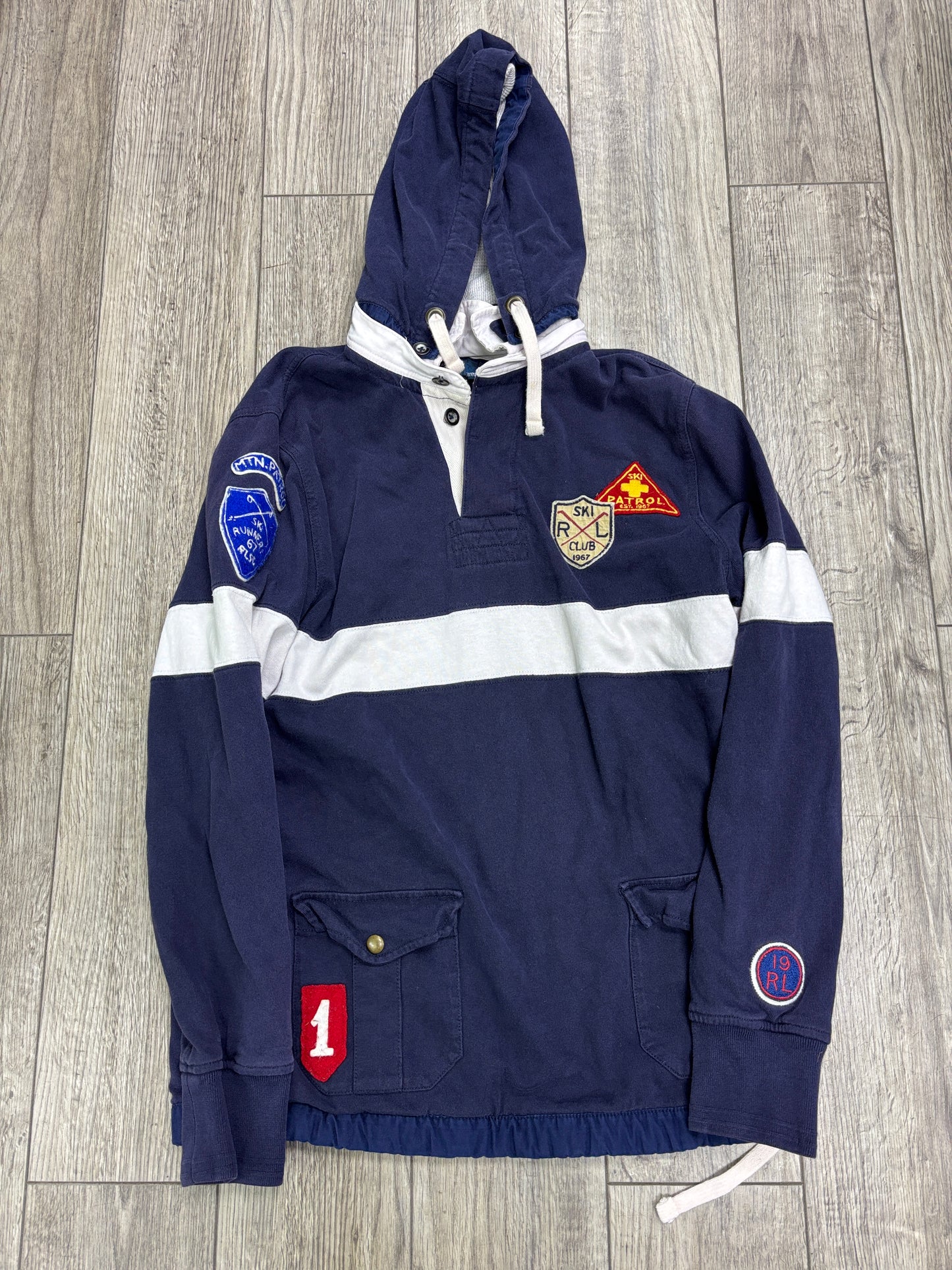 M- Polo Ralph Lauren Ski Patrol Hooded Rugby