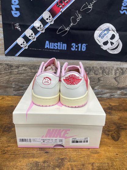 8.5 - Air Jordan 1 Low x Travis Scott "Tropical Pink