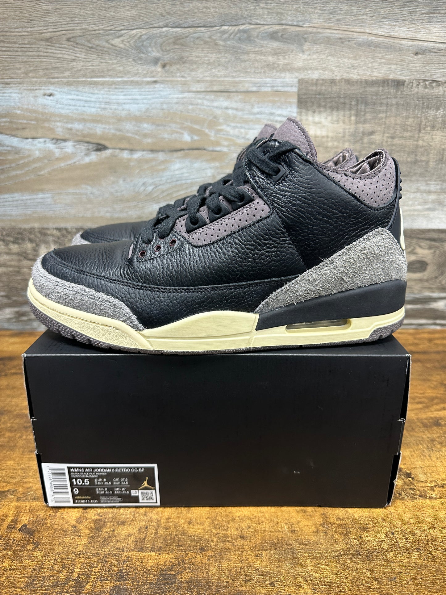 10.5W/9M Jordan 3 A Ma Maniere while you were sleeping