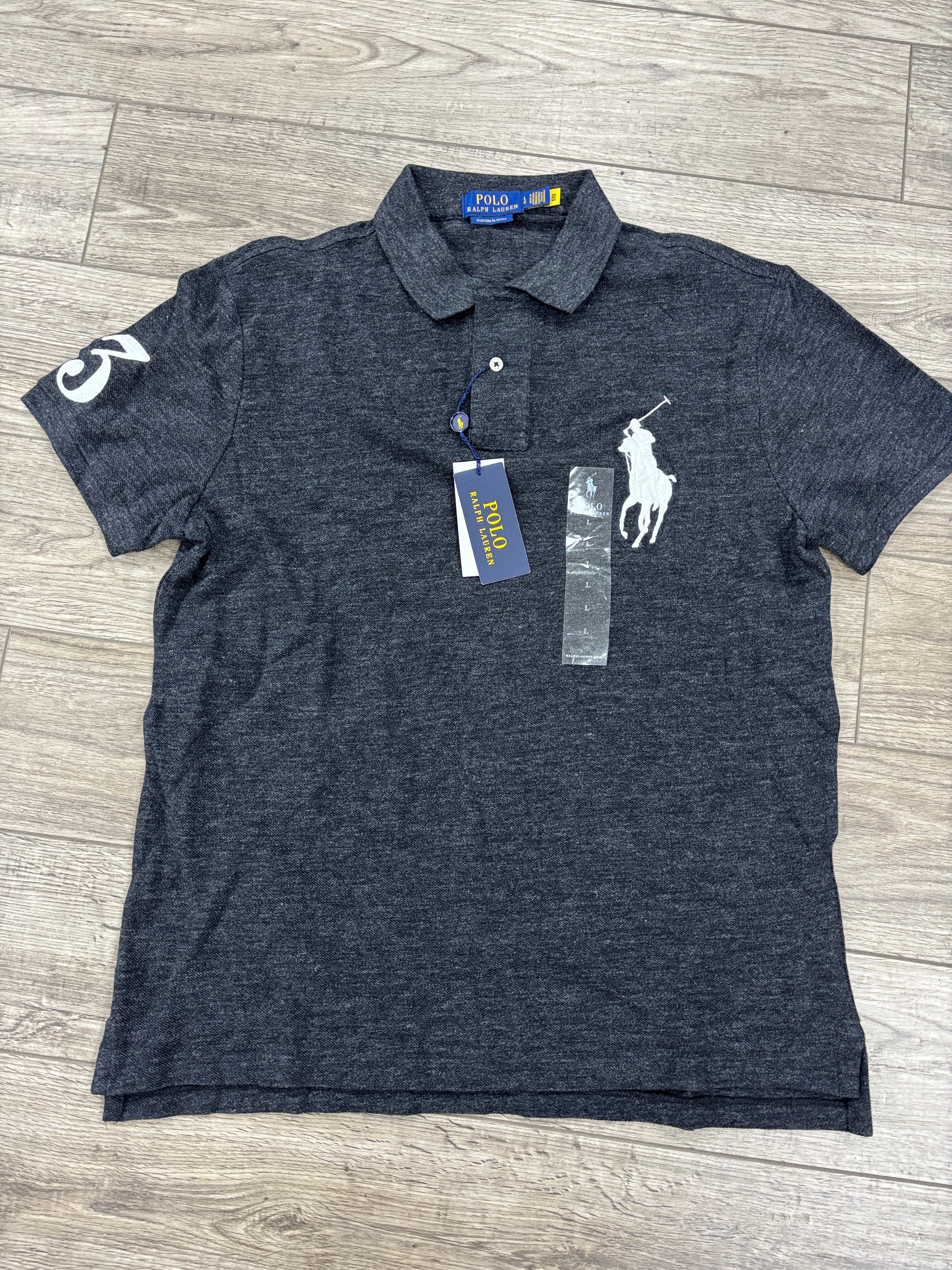 トップス polo Ralph lauren polo shirt y2k black Y2K Ralph Lauren Black Label Embroidered Polo Shirt - QUIRK