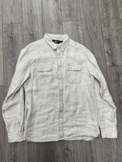 RRL Linen Herringbone Twill Workshirt L