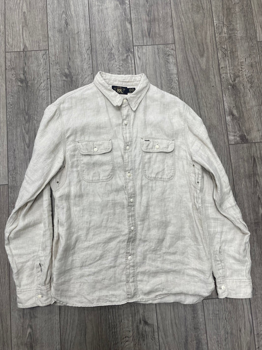 RRL Linen Herringbone Twill Workshirt L