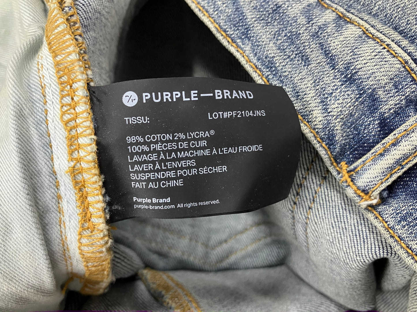 34 - Purple Brand Painter Skinny Denim