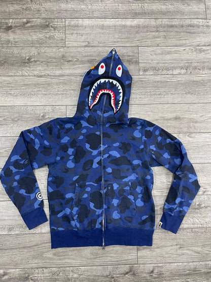 A Bathing Ape Color Camo Shark Full Zip Hoodie M