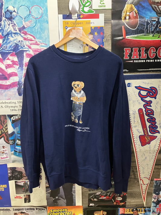L - Polo Golf By Ralph Lauren Bear crewneck