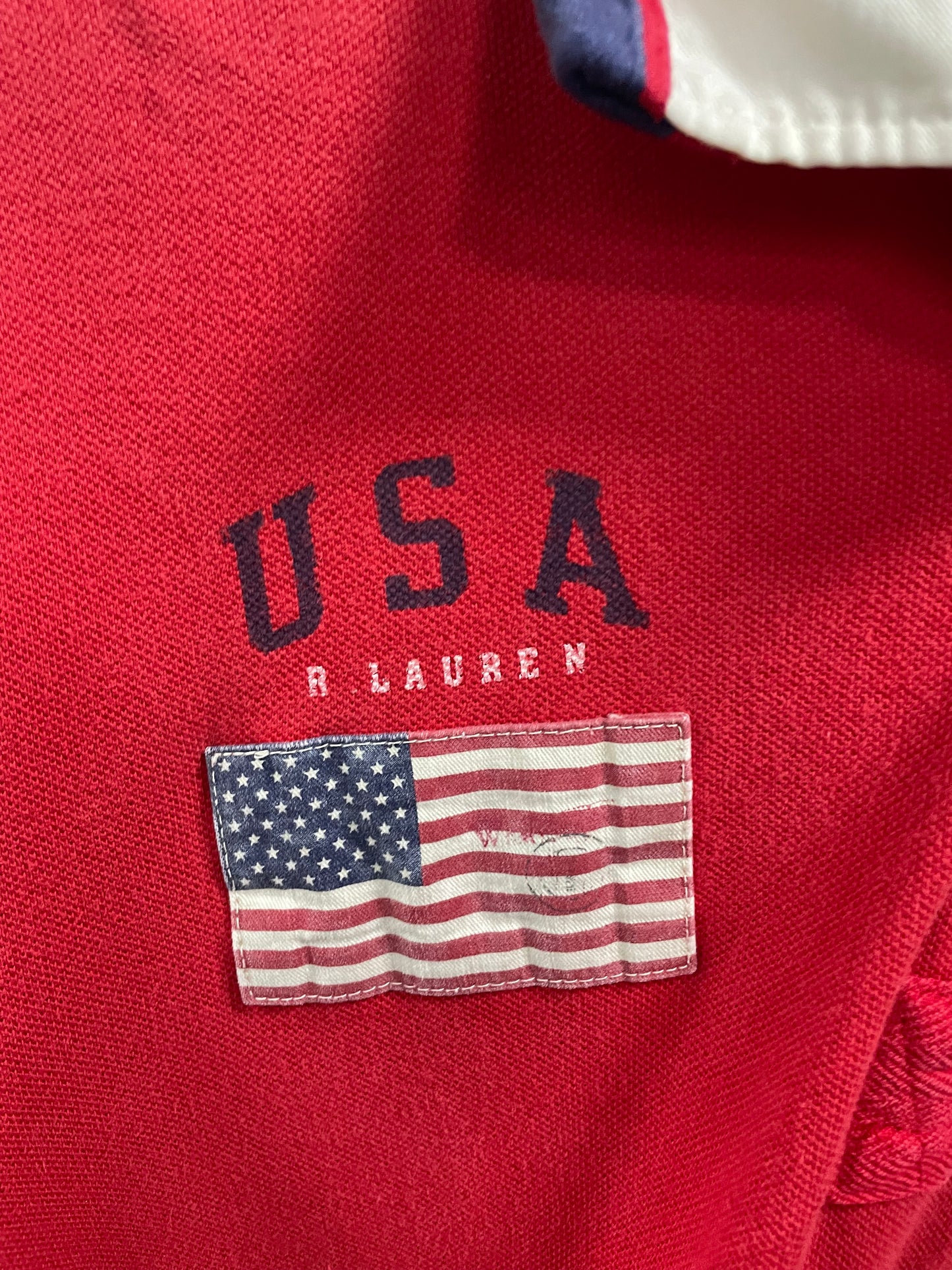 L - Polo by Ralph Lauren Big horse USA Flag Polo