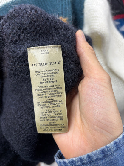 S- Burberry printed mohair sweater