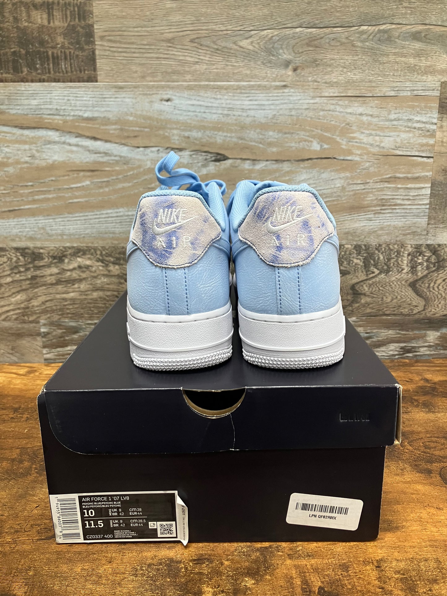 Air Force 1 Psychic Blue Size 10