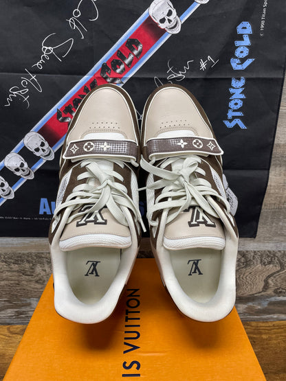 Louis Vuitton Mocha Brown Monogram Trainer Size 10
