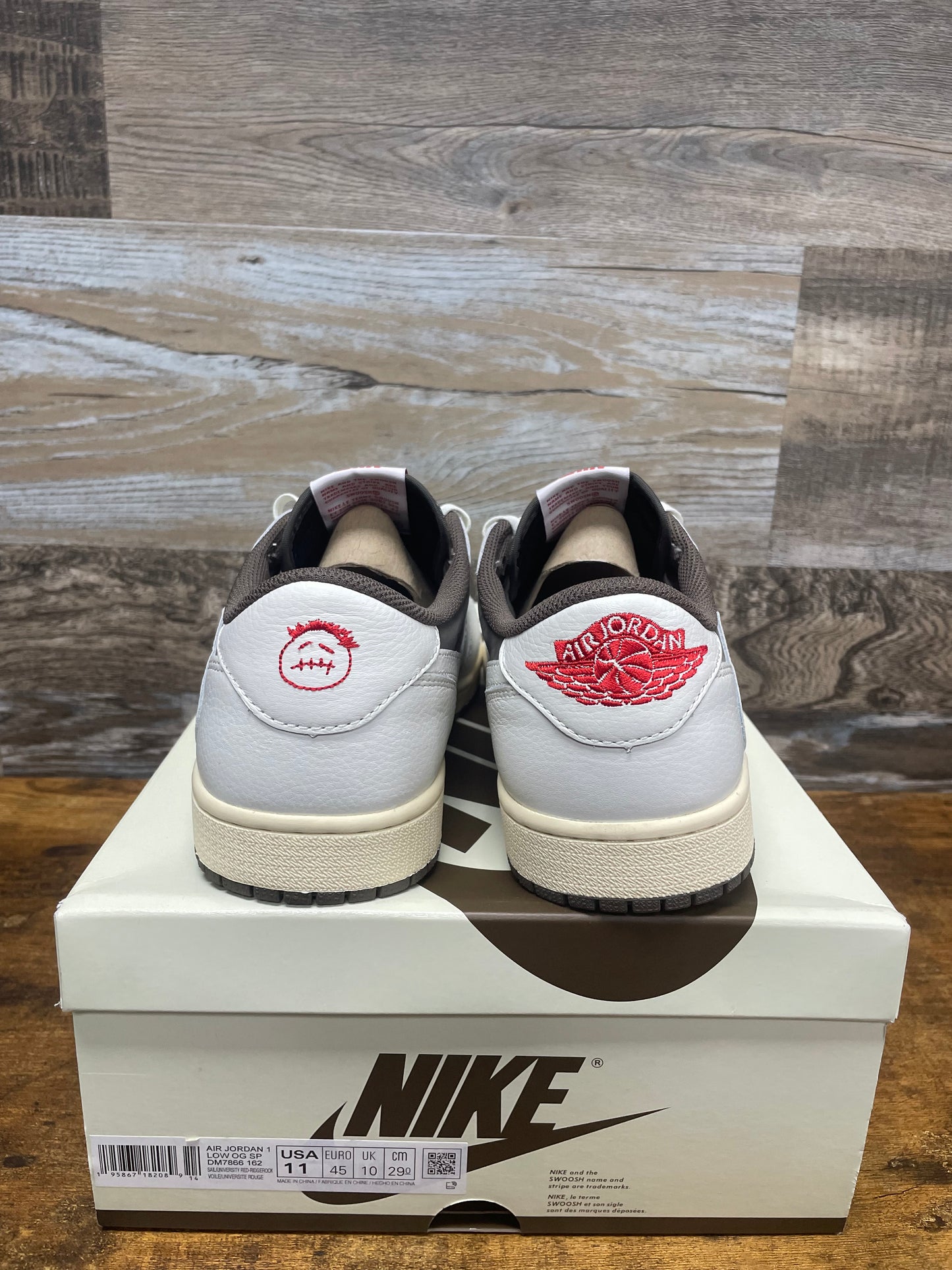 11 - Travis Scott x Air Jordan 1 Retro Low OG 'Reverse Mocha' sneaker