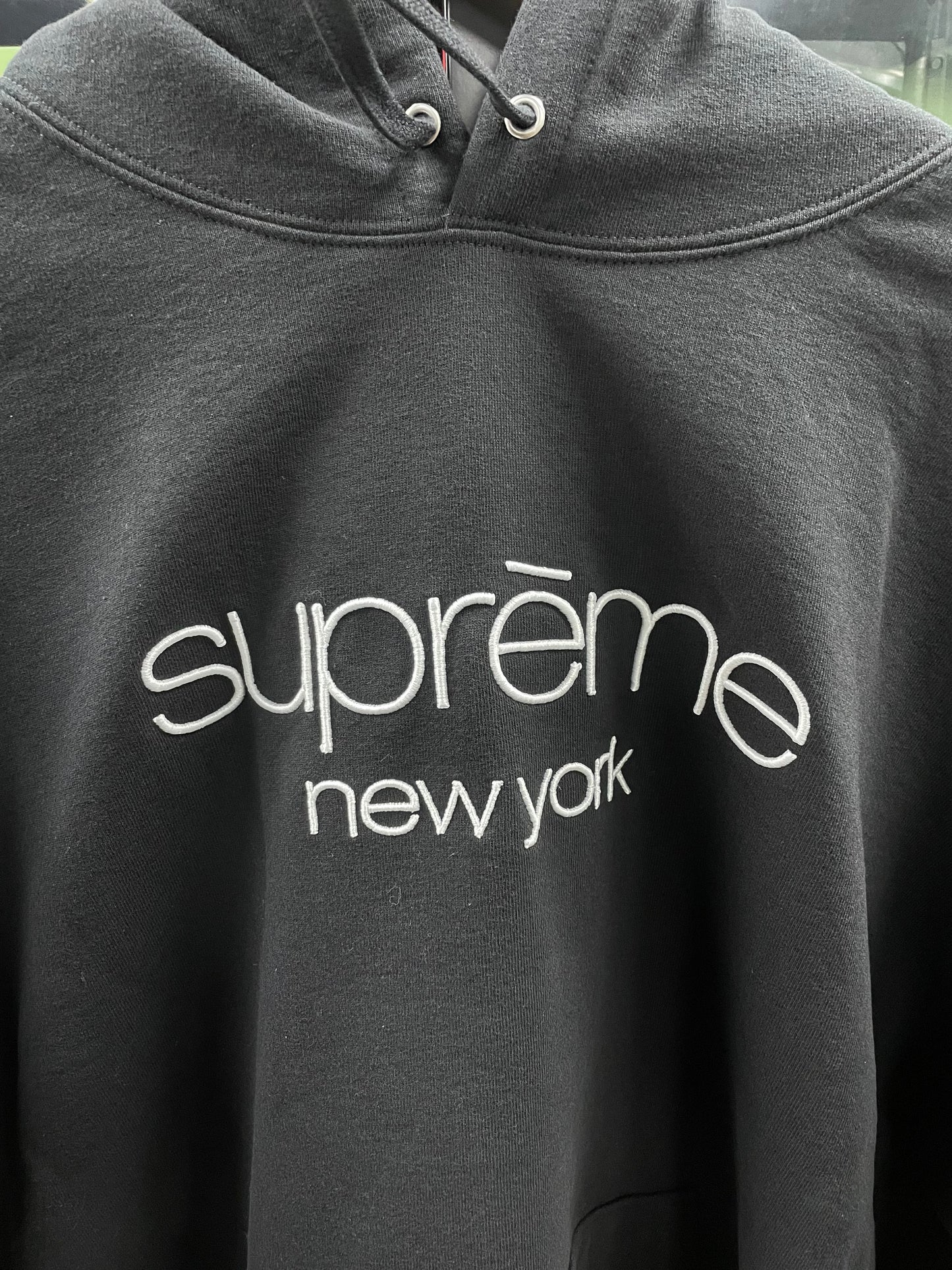Supreme Classic Logo NY Hoodie black XL New