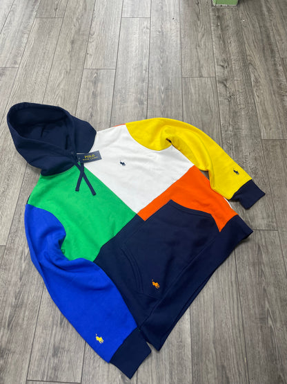 L - Polo Ralph Lauren Color-Block Fleece Hoodie