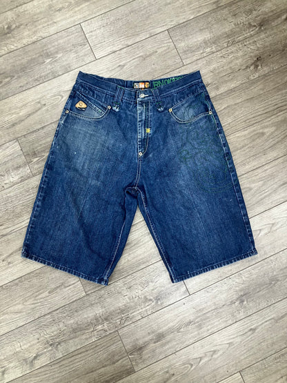 38 - Vtg Akademics Jorts Embroidery