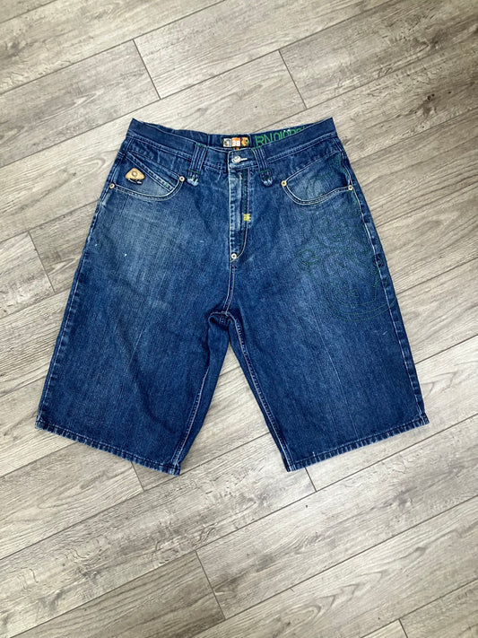 38 - Vtg Akademics Jorts Embroidery