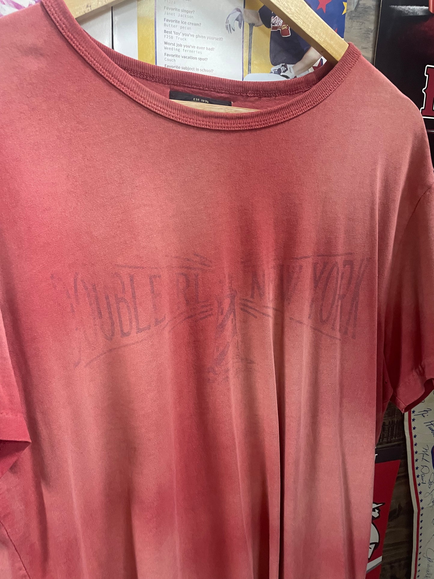 XL - RRL Red Faded New York Tee