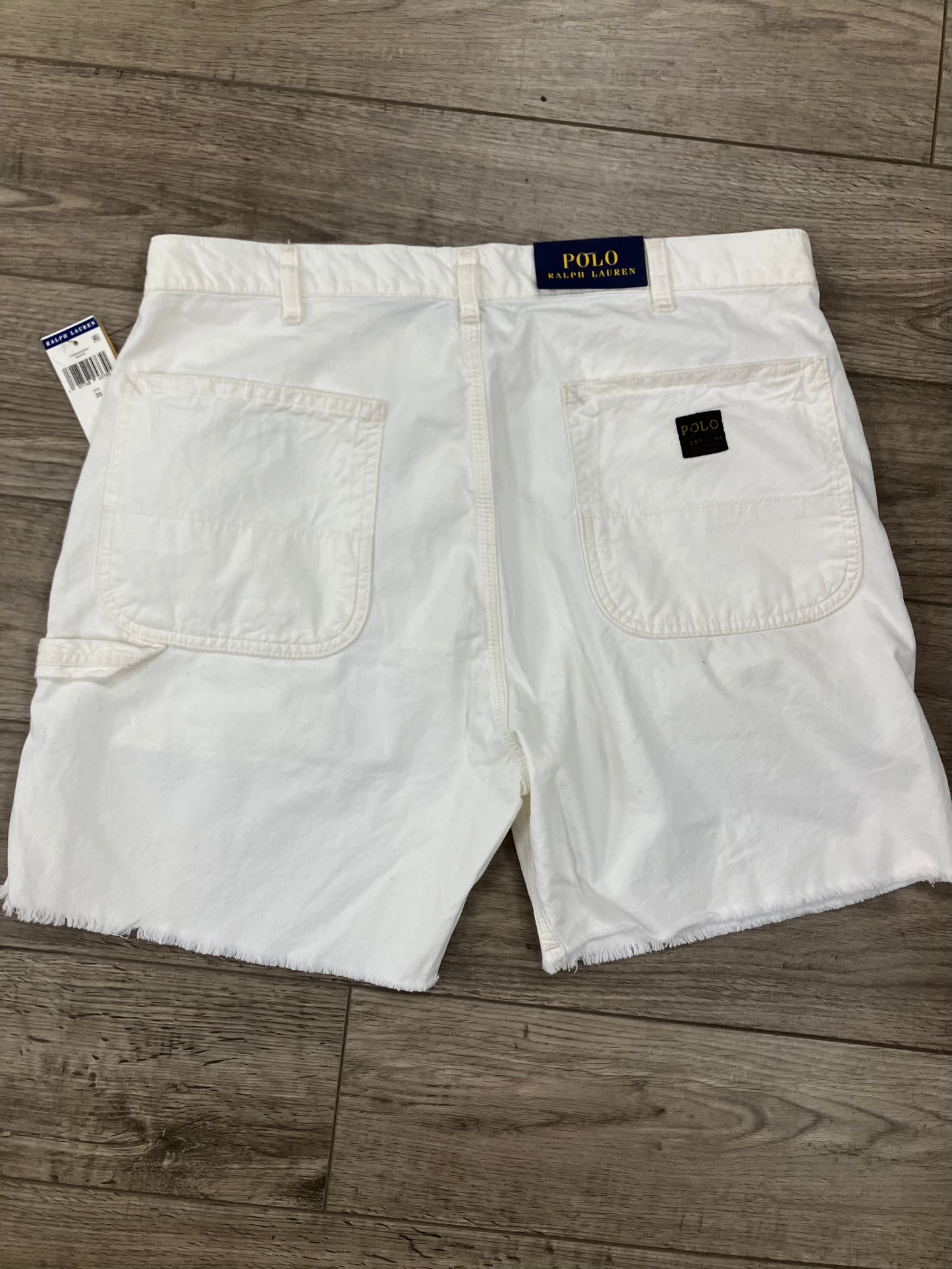 Polo Ralph Lauren White Carpenter Cut Up Shorts 35