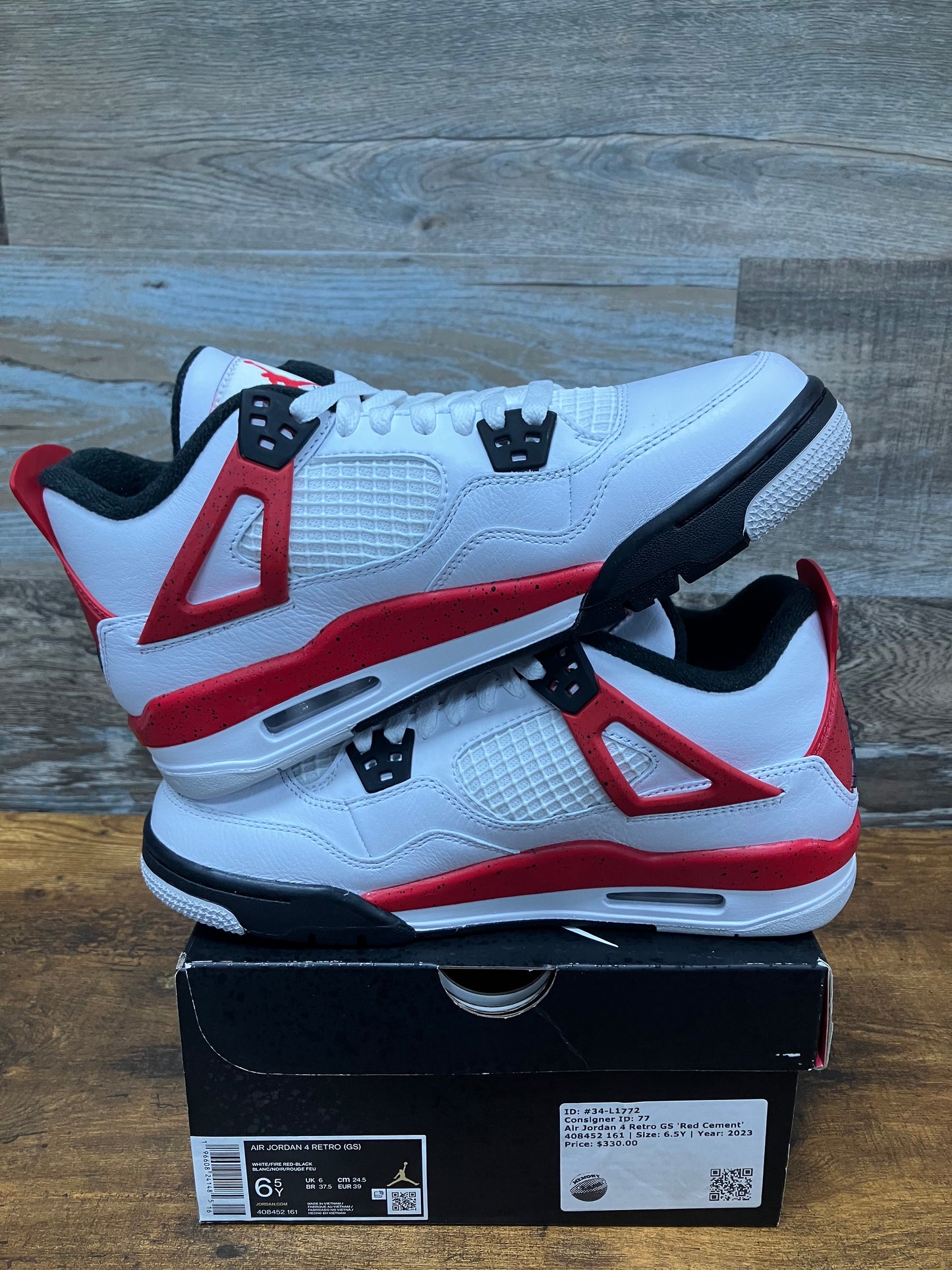 Jordan 4 Red Cement Size 6.5