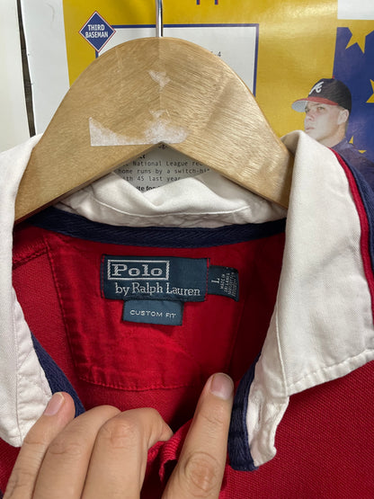 L - Polo by Ralph Lauren Big horse USA Flag Polo