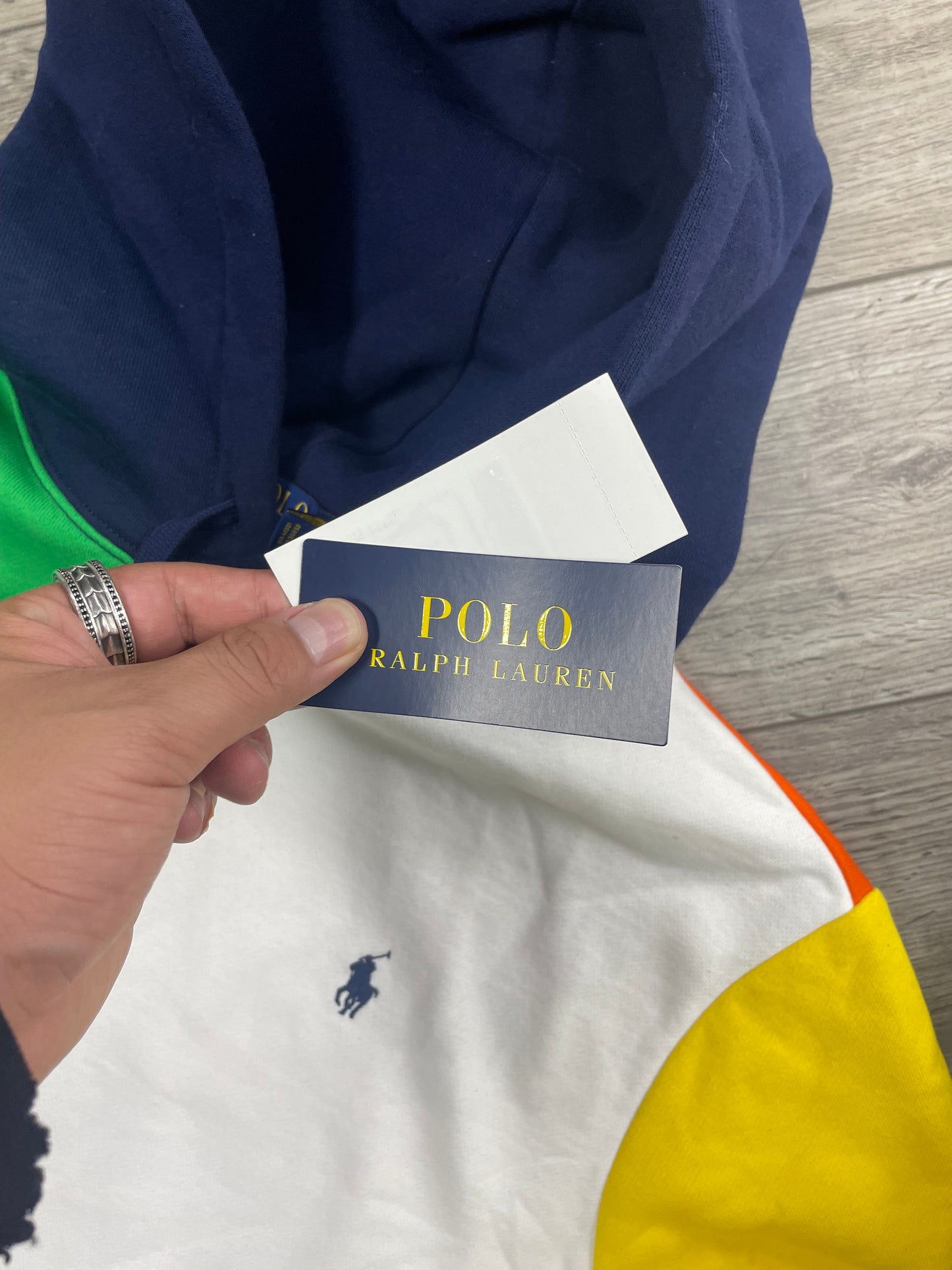 L - Polo Ralph Lauren Color-Block Fleece Hoodie