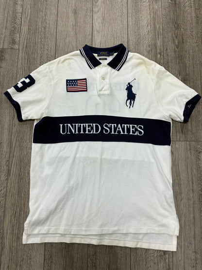 L - Polo ralph Lauren USA Black Stripe