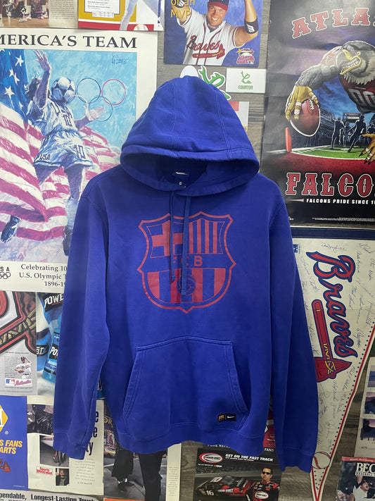 M - Nike FC Barcelona men's club fleece pullover hoodie