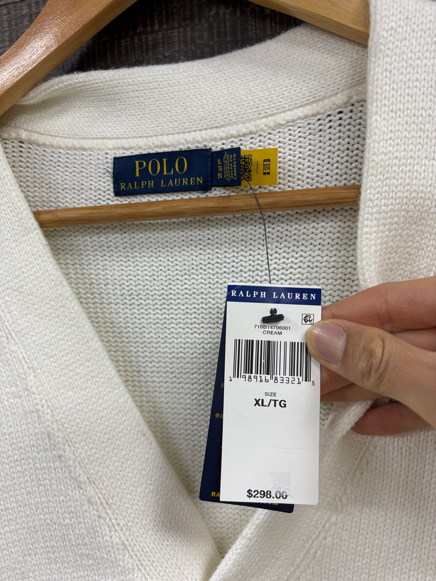 XL- Polo Ralph Lauren P wing Cardigan