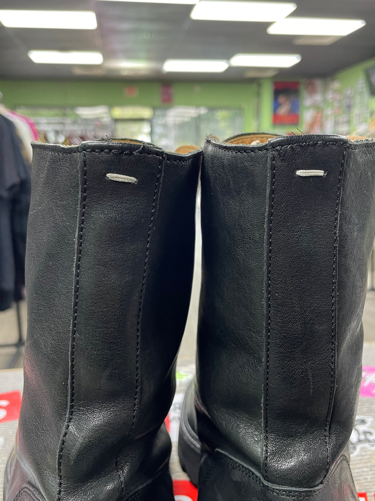 42/9 - Maison Margiela Black Army Lace Up Boots