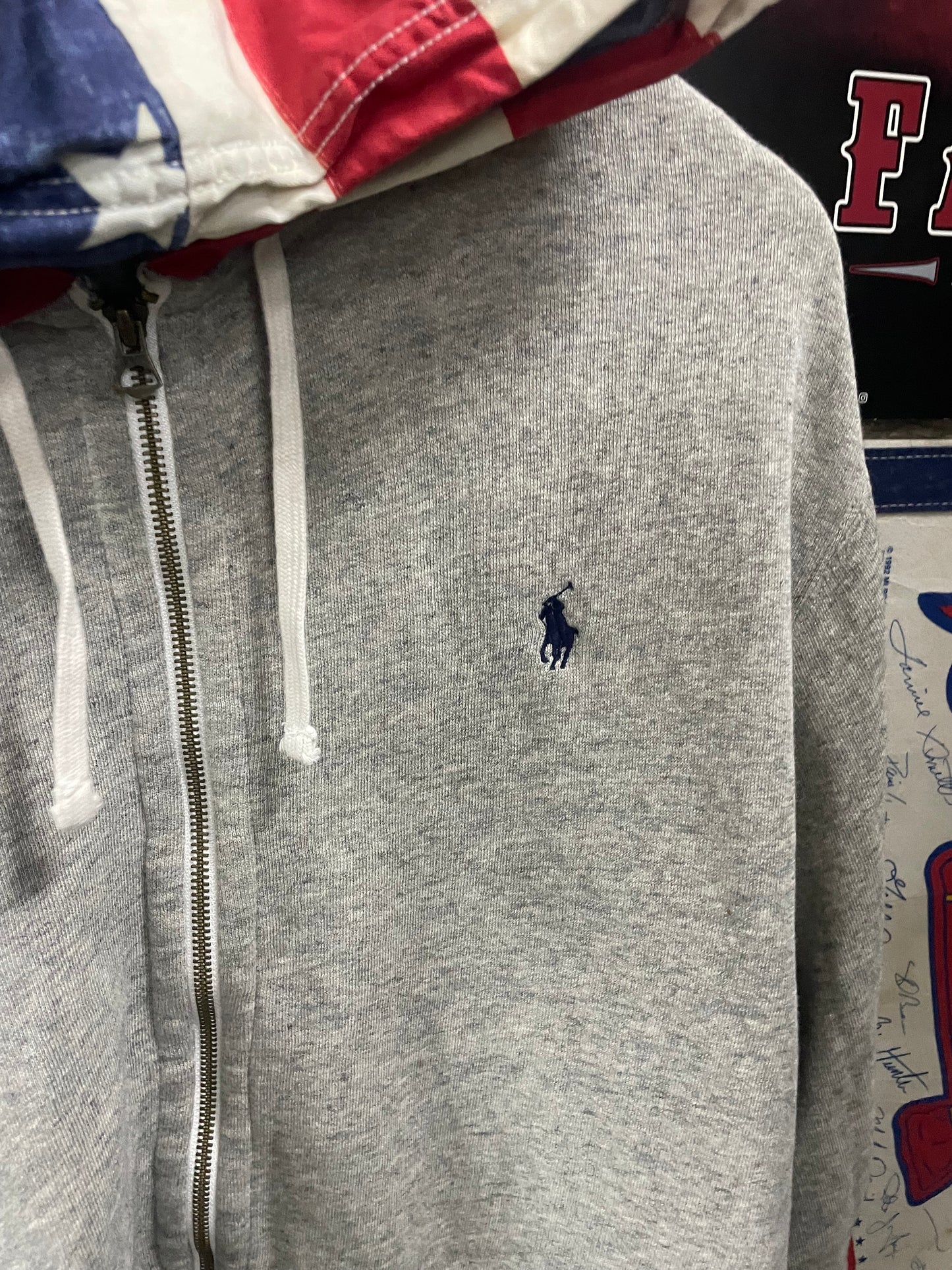 XXL - Polo By Ralph Lauren American Flag hooded zip