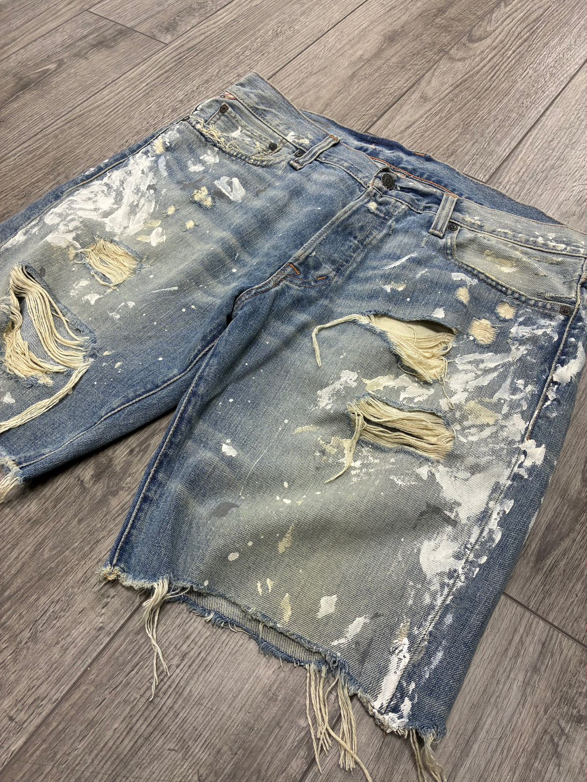 33 - Polo Denim Supply Paint Shorts