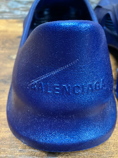 Balenciaga Blue Mold Slides Size 44 (US 11)