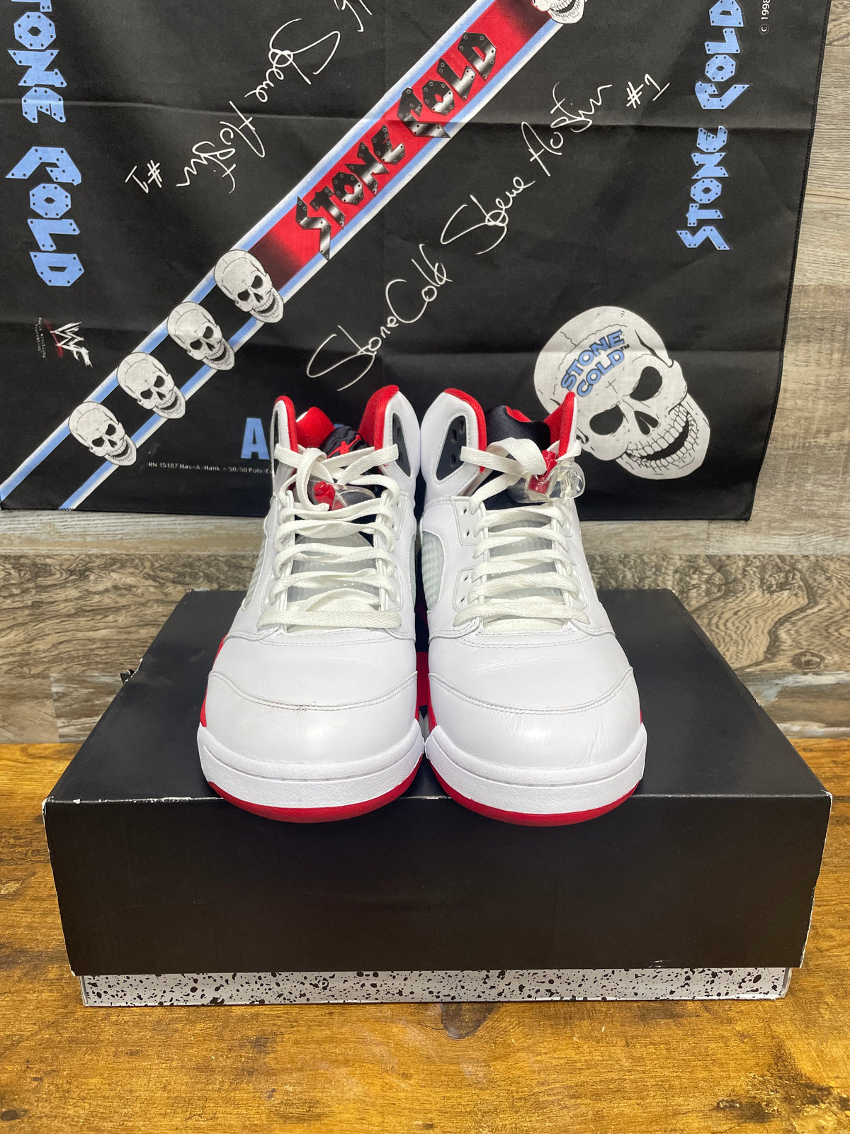 12 - Air Jordan 5 Retro Fire Red (Black Tongue)