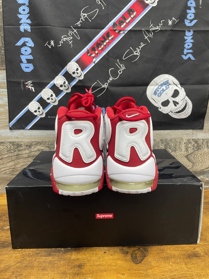 Supreme x Nike Air More Uptempo 'Red' 9.5