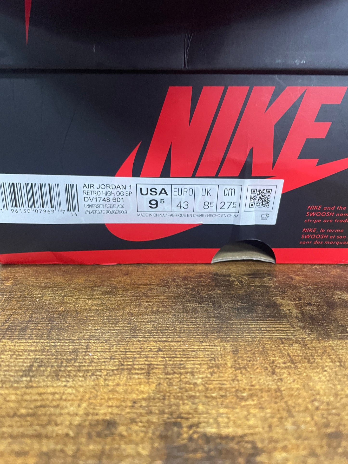 9.5 - Nike Air Jordan 1 High OG "Spider-Verse" sneaker