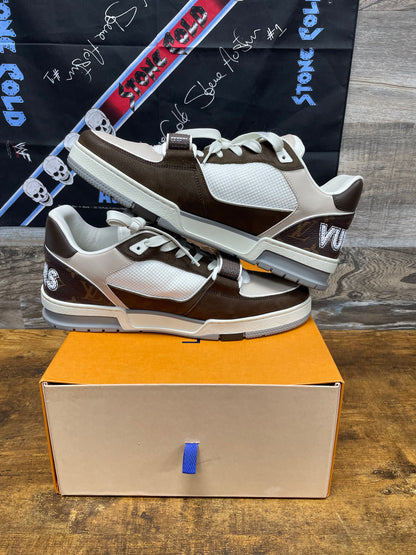 Louis Vuitton Mocha Brown Monogram Trainer Size 10