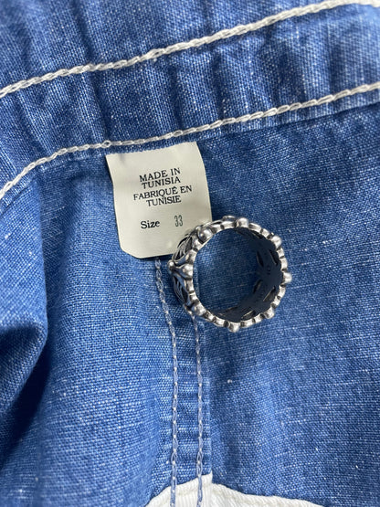 RRL Indigo Cotton-Linen Chambray Shorts